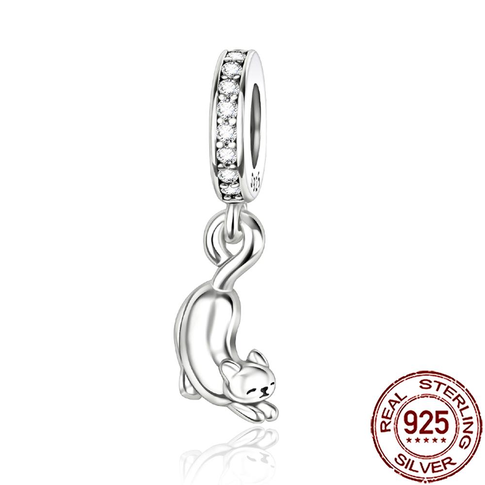 New Charms Copper Cat Dog Flamingo Chameleon Axolotl Animal Beads Fit Bracelet Necklace Women Diy Jewelry