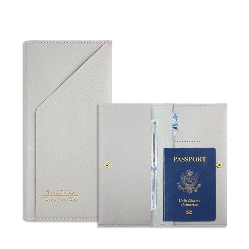 Travel Wallet Passport Clip Travel Accessories Ticket Holder PU Leather Passport Cover  Men
