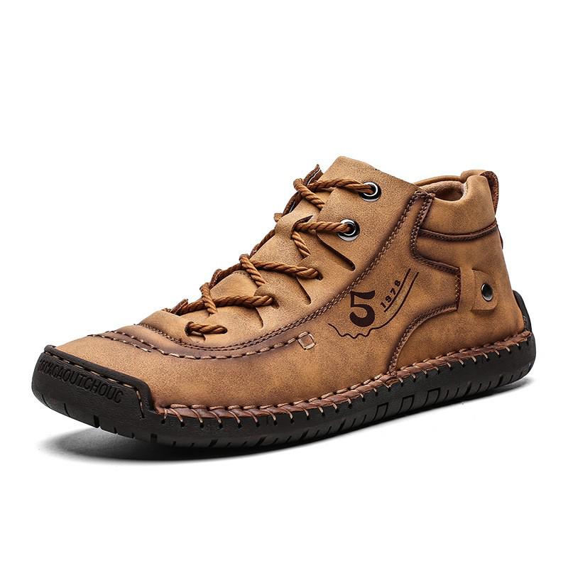 Men's Outdoor Work Shoes - 2025 Mid-Cut Martin Boots with Stitching