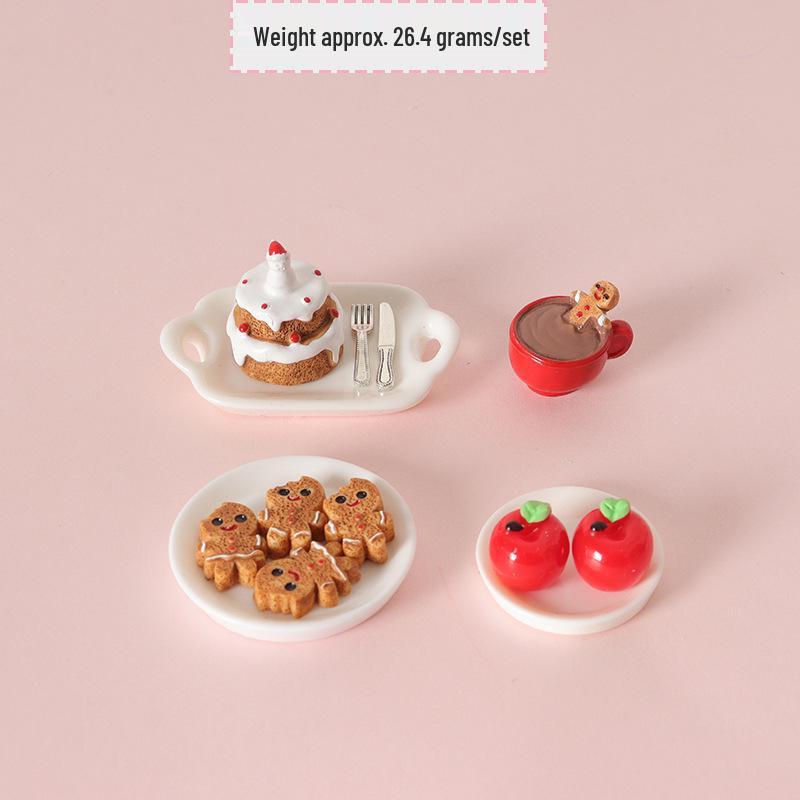 Miniature Christmas Cookie Man Dollhouse Ornaments: Creative Mini Food Toys & Decorations