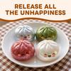 Glitter Dumpling Squishy with Steamer Box, Stress Relief Squeeze Fidget Toy, Glitter Mystery Dumpling Relaxation Toy for Adults, 5 Color Options