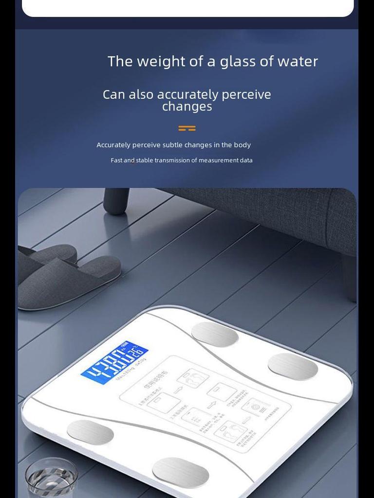 Bluetooth Body Fat Scale - Accurate Household Electronic Weight Scale for Adults