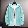 Summer Jacket Women White Pl Size Loose Thin Couple Hooded Spring Autumn Blue Waterproof Cargo Coats