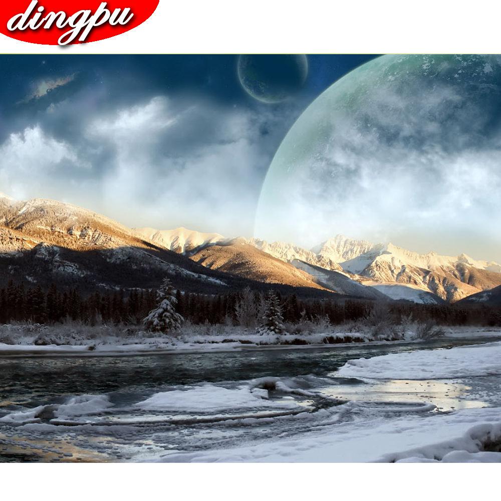 DINGPU Full Round Drill 5D DIY Diamond Painting "Flower " Embroidery Cross Stitch 5D Home Decor Gift