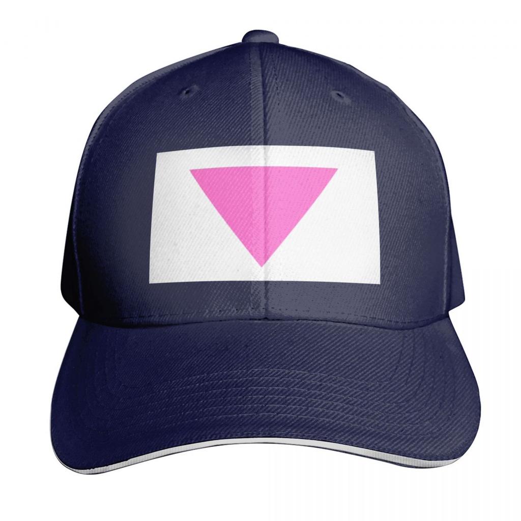 Pink triangle Baseball Cap Winter hat Unisexs big size hat Golf Cap Sunscreen Womens Unisexs