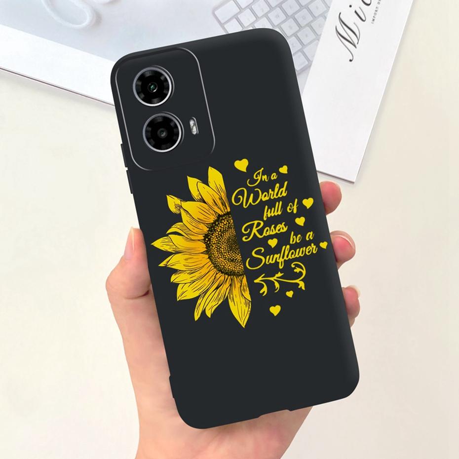 2024 New Fashion Case For Motorola Moto G24 G34 Black Silicon Soft Protective Back Cover For Moto G24 G34 4G 5G Phone Cases