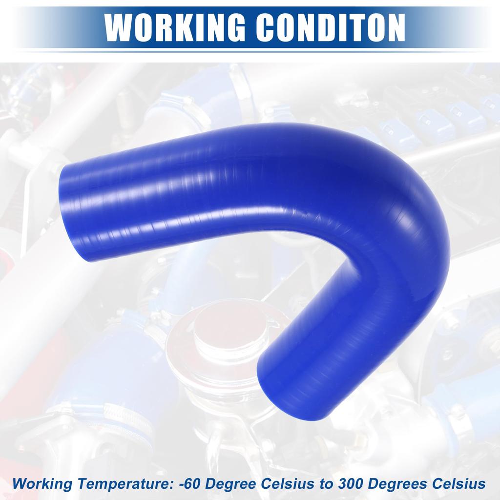 X AUTOHAUX Silicone Reducer Hose Pipe Bend Turbo Intercooler 135