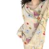 Cotton silk pajamas women's 1011 new spring and summer long-sleeved new Chinese-sleeved loungewear suit retro national style can be worn outside