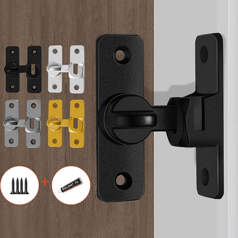 Türriegel Türbolzen Heimschutz Schwerlast Zinklegierung 90 180 Grad Einfache Installation Schiebetürschloss Einbruchschutzschloss
