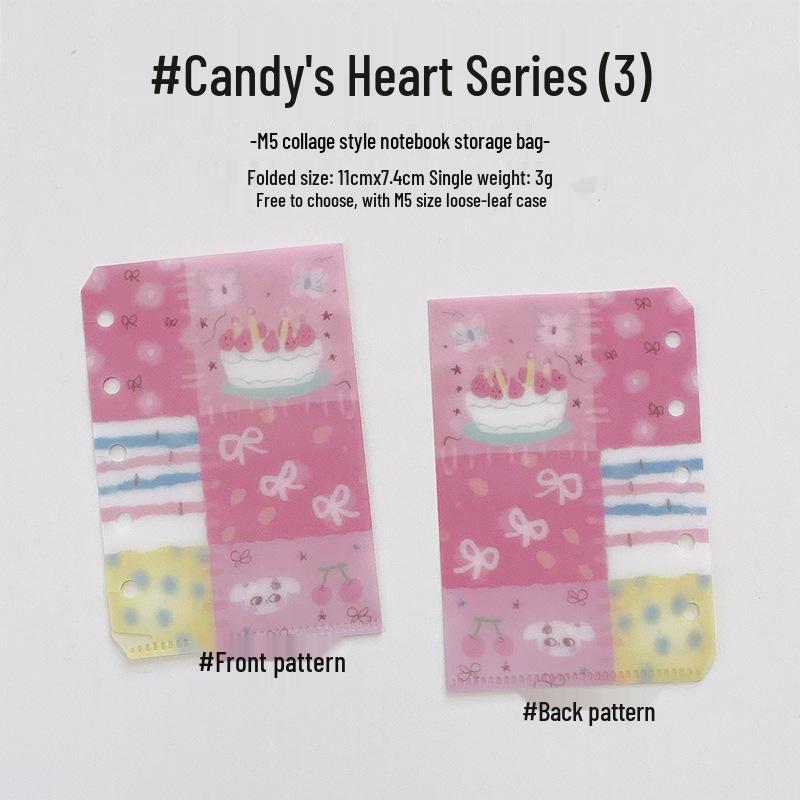 M5 Shell Girl's Candy Thoughts Journal & Memo Storage Bag with Portable Card Holder