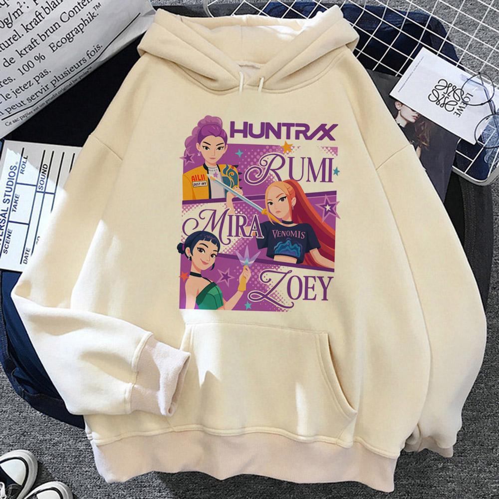 KPop Demon Hunter Long Sleeve Tops Girls Fashion Hoodie Harajuku Streetwear Hoodie Women 2025 Girls Clothing