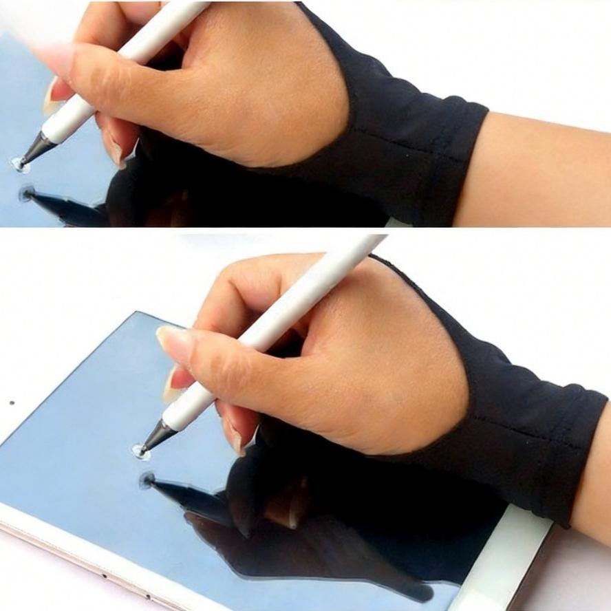 Artist Two-Finger Gloves Anti-Touch Screen Protector for Drawing Painting Sketching Digital Art Creation