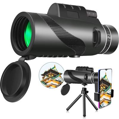 LMLFC Monocular Telescope 80X100 HD Compatible with Smartphone Easy To High Ergonomic Less Eye Tourism Photography, Carry, Transmittance, Design,