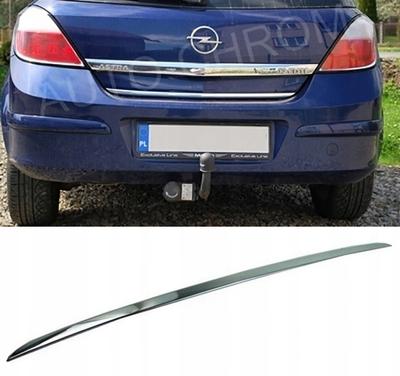 OPEL ASTRA H MK V HB Chromová lišta kufru - Zdůraznění zadních výklopných dveří - Detail zadní části prémiového vozu - Zvýrazňovač lesku