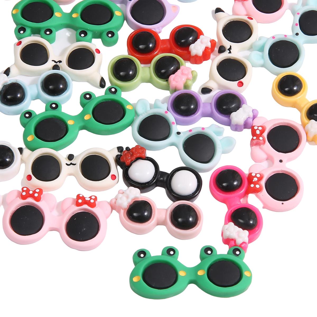 

Acrylic Cartoon Glasses For DIY Accessories 16x36mm 5pcs фіолетовий