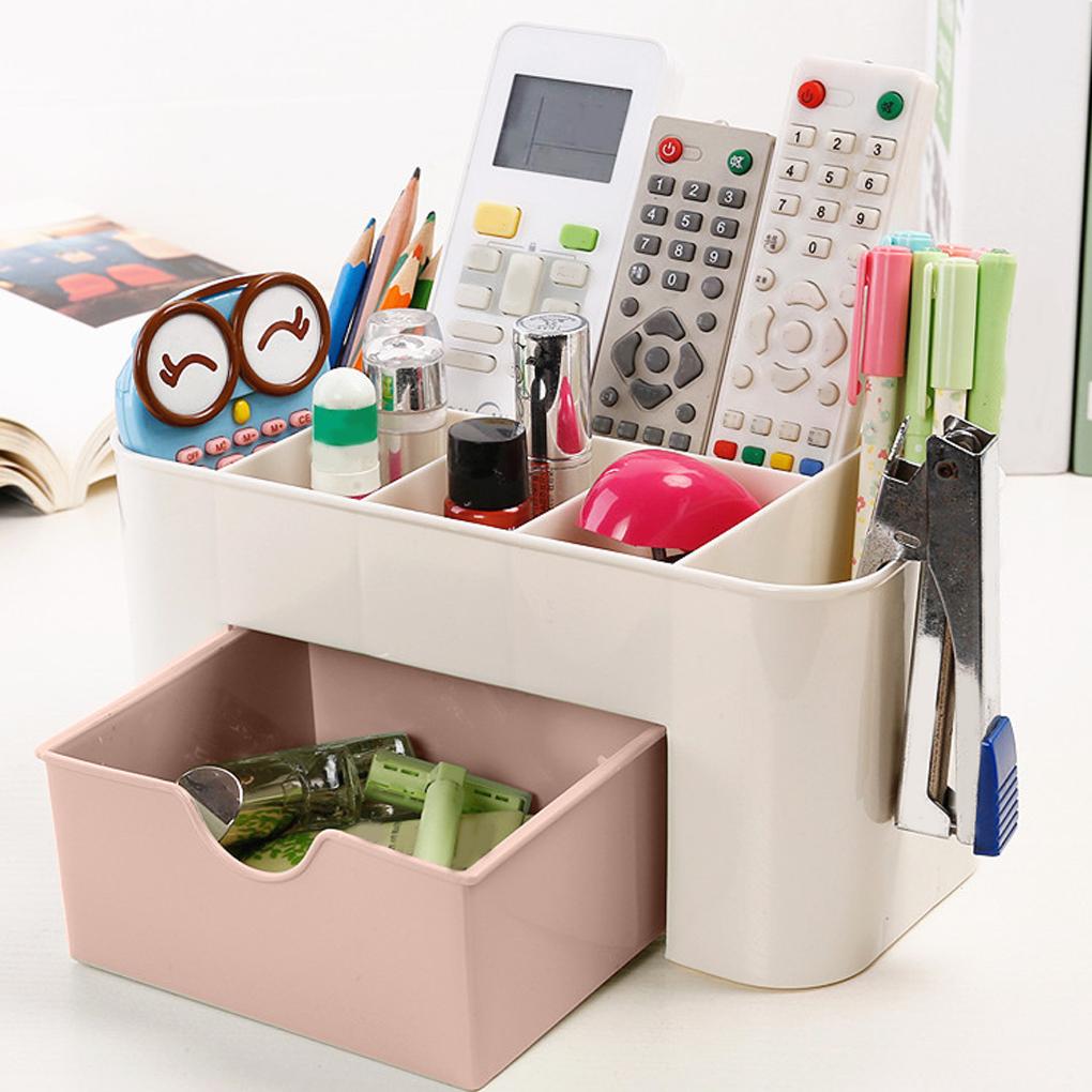 Drawer Type Cosmetics Storage Box Dormitory Office Plastic Sundries Organizer Stationery Case