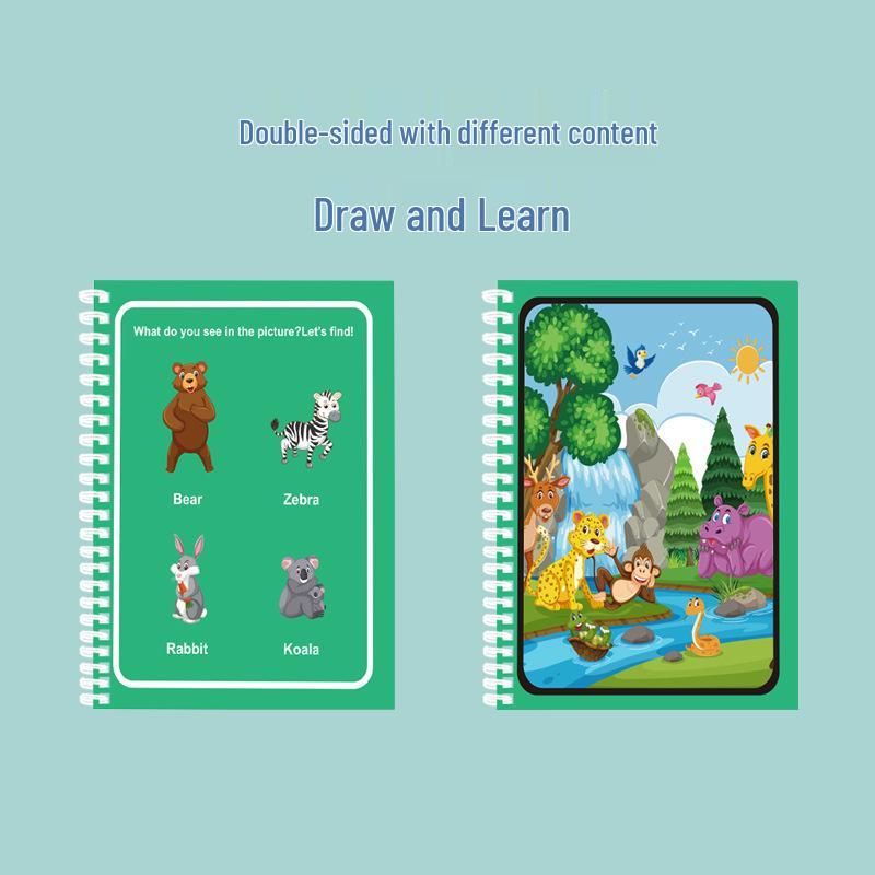 Children's Educational Water Painting & Doodle Book for Early Learning