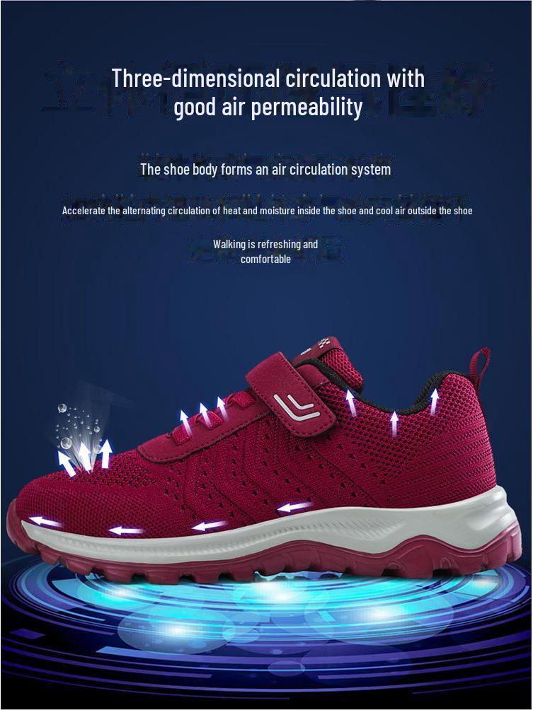 Comfortable Non-Slip Elderly Walking Shoes - Lightweight Spring & Autumn Sneakers