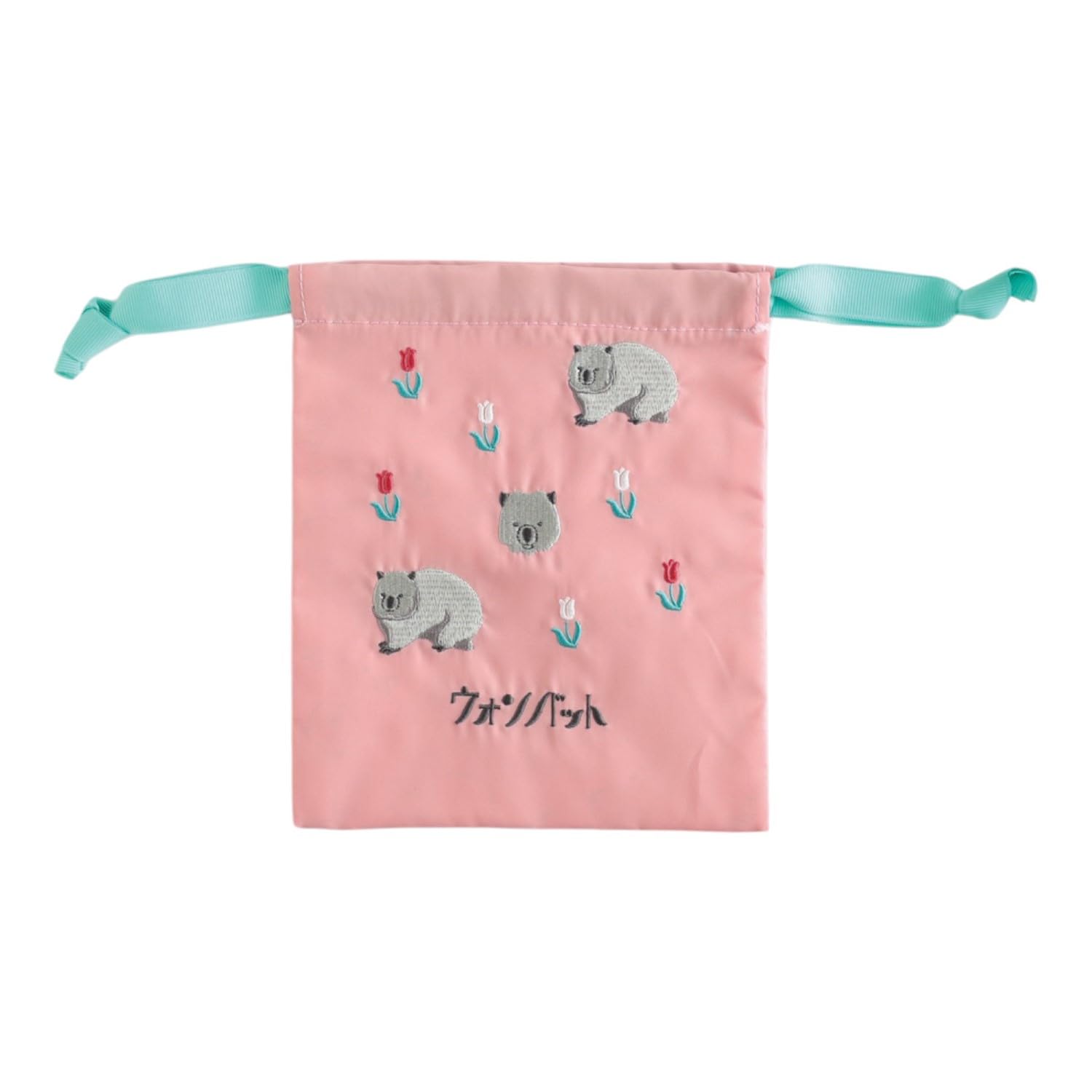 

Green Flash Drawstring Animal Department Store Embroidered Drawstring Wombat AD-050