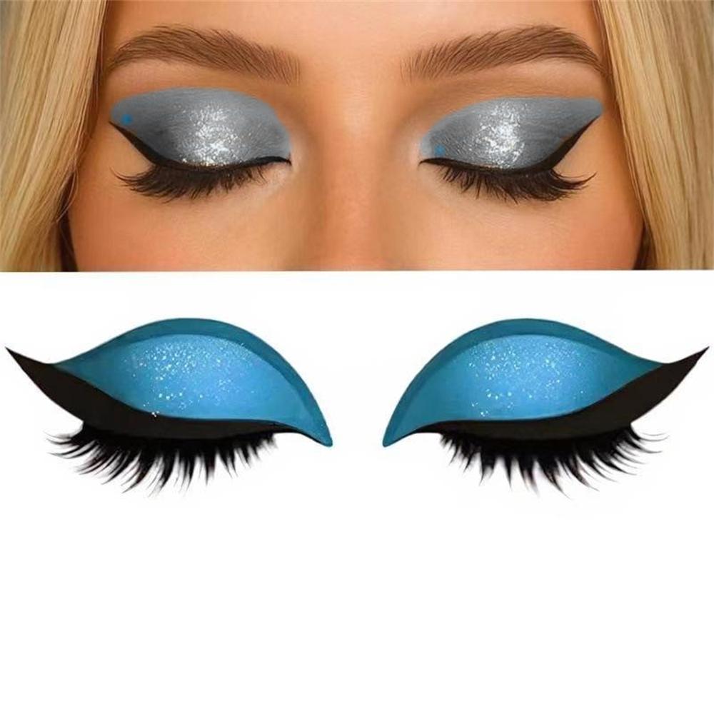 Wiederverwendbar 1 Paar Faules Lidschatten Wimpern Patch 2-in-1 Augen Make-up Aufkleber Mit Falschen Wimpern & Schatten Wasserdicht Kosmetik Werkzeuge