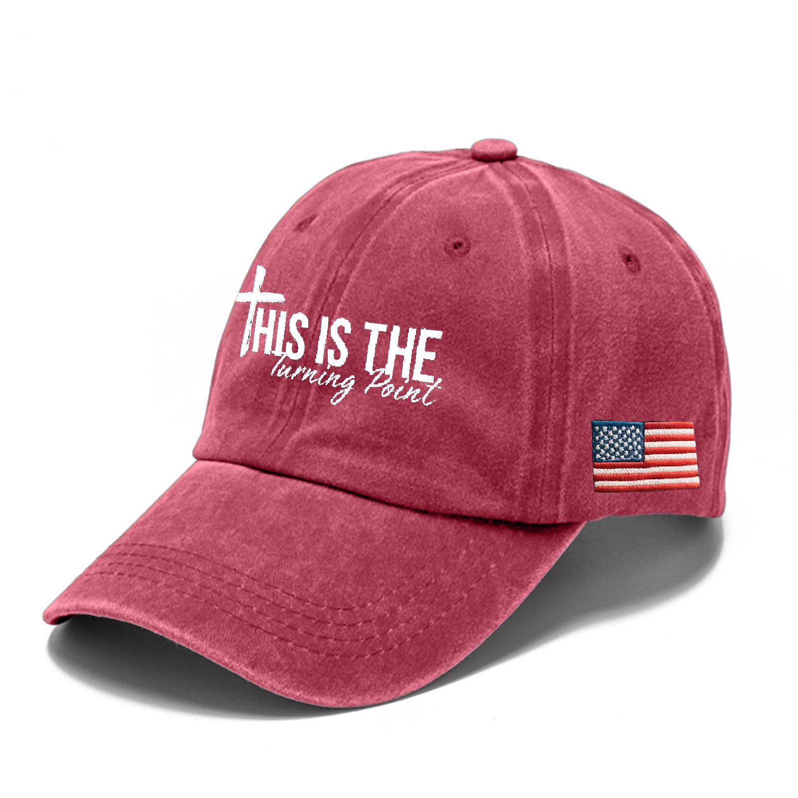 

Модні чоловічі та жіночі регульовані бейсболки з принтом One Size червоний