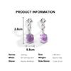 Elegant 925 Sterling Silver Women's Earrings Natural Amethyst Oval 8*10mm Gemstone Fine Jewelry for Women's Birthday Gifts