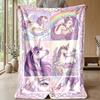 Fantasy Unicorn Adventure Theme blanket Lightweight Warm Flannel Blanket Decorative Throw Blanket for Home Decoration