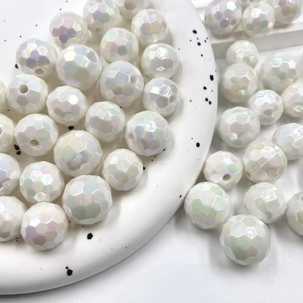 Electroplated Faceted Football Beads 14-16mm | DIY Beading Cell Phone Chain Lanyard Pendant