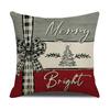 New Christmas Tree Letter Pillow Case Home Living Room Sofa Cushion Cover New Year Holiday Pillow