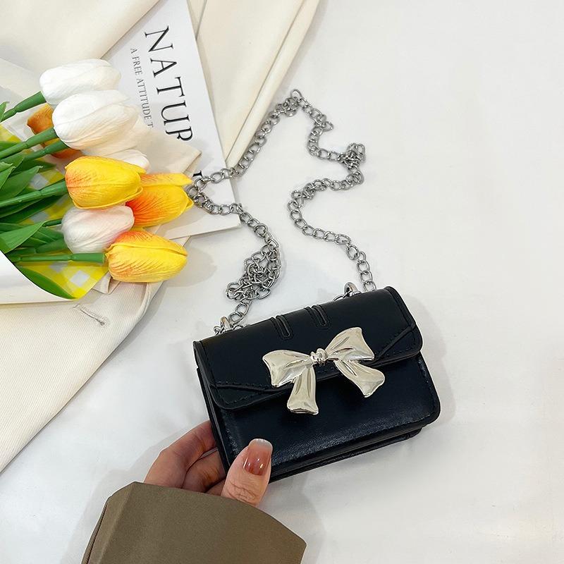 

Children s bag new retro bow mini square bag girls chain messenger bag lipstick bag women