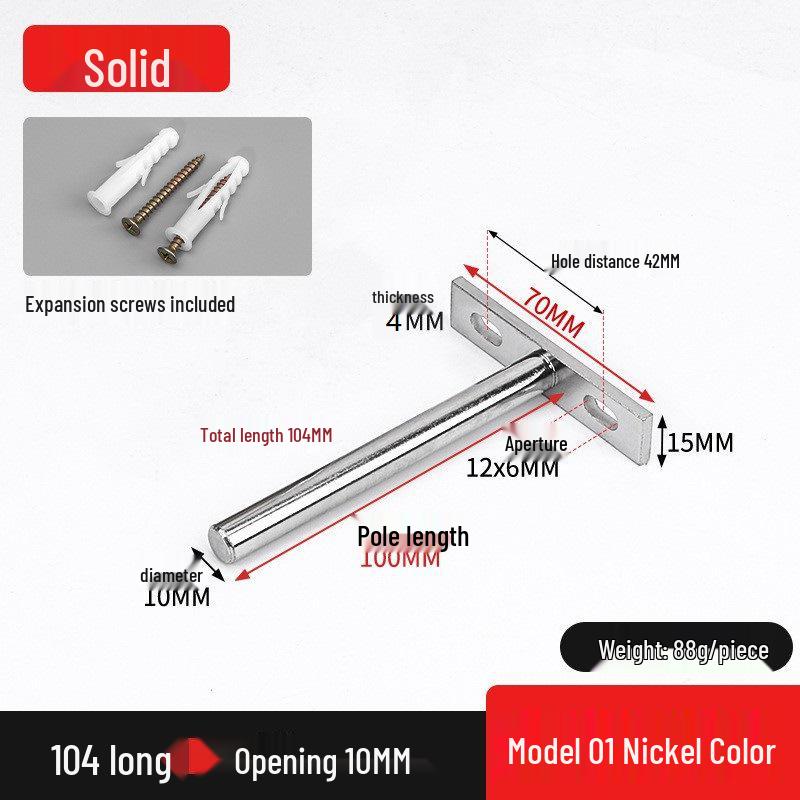 Invisible T-Shaped Shelf Brackets for Concealed Wall-Mounted Bookshelf Support
