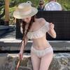 South Korea Korean version of vacation swimsuit women ins fashion new small breasts soak hot spring sexy split swimsuit