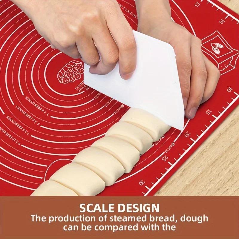 Non-Stick Baking Mat for Pizza & Cakes - Slip-Resistant, Easy Clean Kitchen Tool for Home Bakers and Cooking Enthusiasts, Red