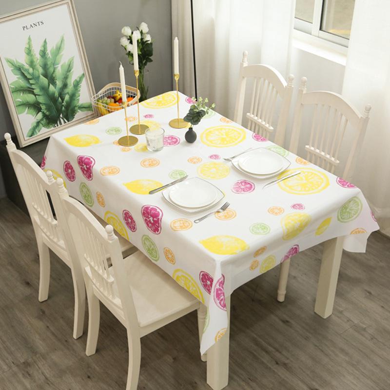 Simple And Advanced Sense Waterproof, Oil-Proof, Leave-In And Dirt-Resistant Home Picnic Student Modern Grid Peva Tablecloth