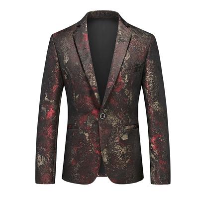 2024 Fashion New Men's Casual Boutique Business Bronzing Design Evening Dress Suit Male Slim Fit Blazers Jacket Coat