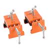 2pcs Cabinet Claw Professional Metal Cabinetry Clamp with Hex Wrench for Display Cabinet Orange