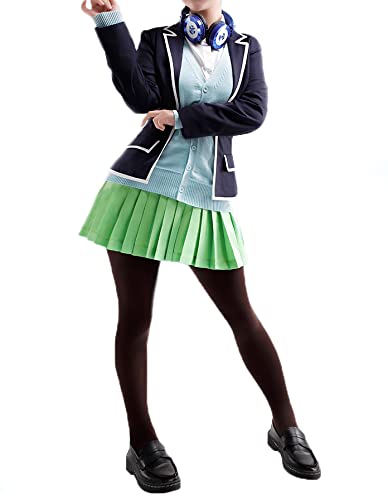 [Milky Time] The Quintessential Quintuplets Nakano Ichika, Nino Miku, Yotsuba Itsuki Cosplay Set with Wig, Halloween (M, Miku Set)
