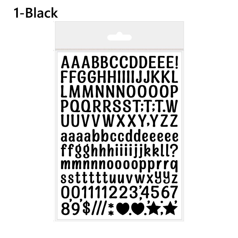 

0.5inch Multicolor Numbers Stickers A-Z Symbol Decals Colorful 26 Alphabet Sticker Mailbox 1-Black
