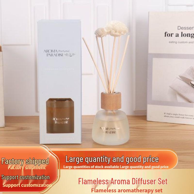 Flameless Aromatherapy Oil Diffuser & Rattan Ornament Gift Set for Fresh Indoor Fragrance Shangri-La