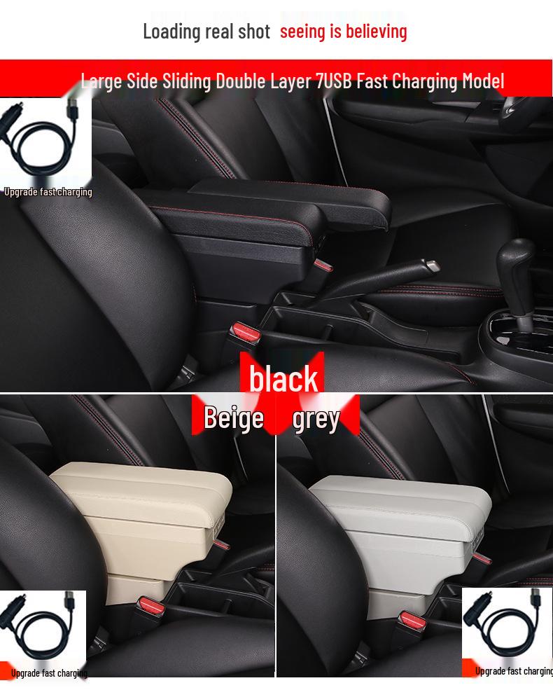FIESTA Center Console Armrest Storage Box: Car Accessories for Interior Modification