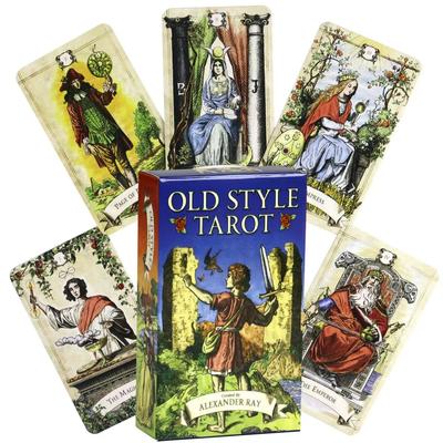 Deck de tarot în stil vechi de 10,3*6 cm 78 buc Ilustrații vintage Evidențiază simbolismul clar Sistemul Rider Waite Deck de tarot