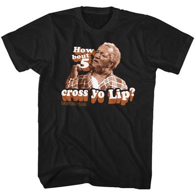 Sanford & Son Funny 70's TV Show How Bout 5 Cross Yo Lip Men's T Shirt REDD FOXX