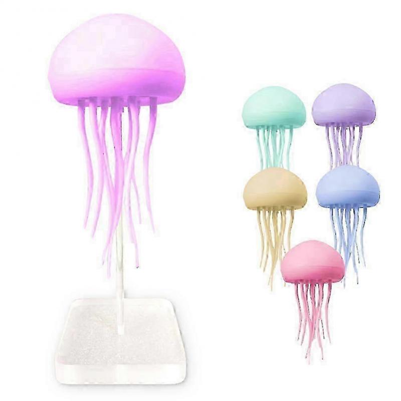 Voice-Controlled Jellyfish Night Light - 72 Colors Gradient Ambient Lamp with Floating Effect for Ho