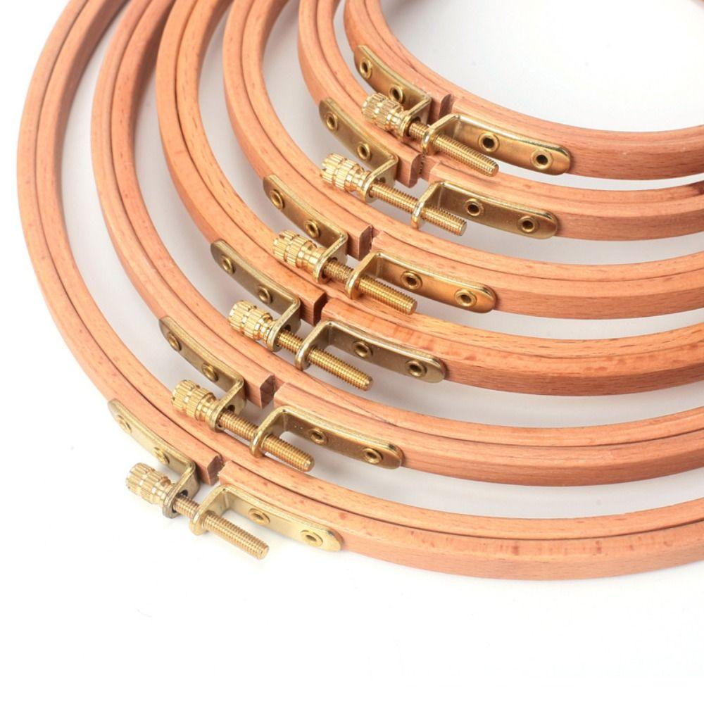 Useful DIY Household Circle Beech Cross Stitch Hoop Embroidery Hoop Embroidery Frame Sewing Tool
