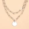 Stylish Double Layer Disc Chain Necklace