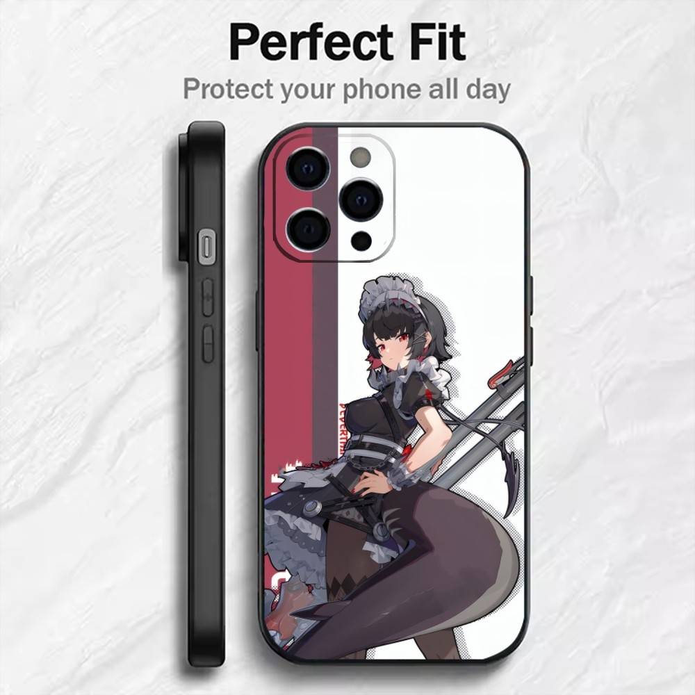 

Game Z-Z-Zero Character E-Ellen JOE Phone Case For iPhone17,16,15,14,13,12 Plus,Max Soft Silicone Black Cover iPhone17air