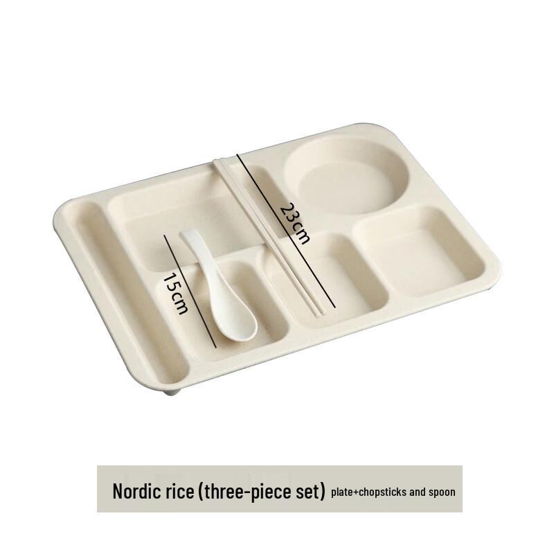 Nordic Wheat Straw Partitioned Meal Plate Set