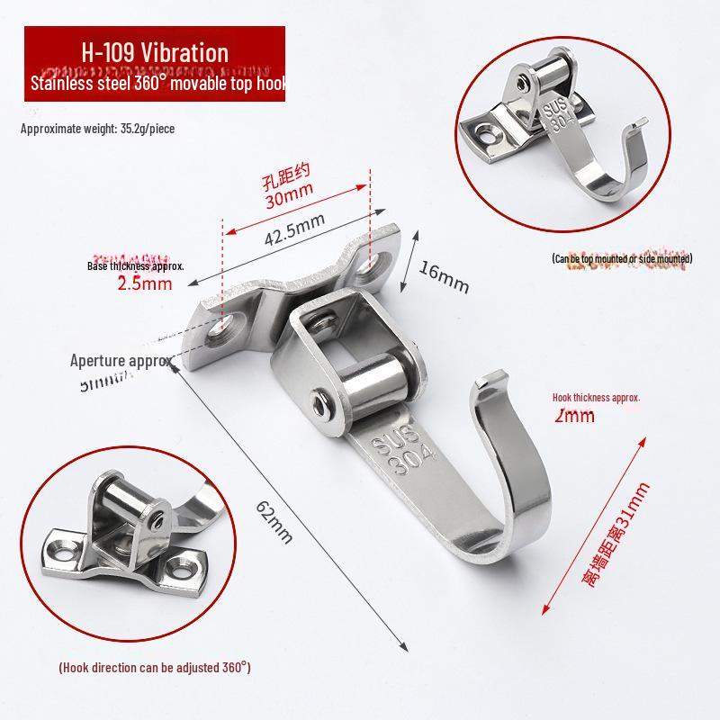 Stainless Steel Mini Single Clothes Hook for Wall