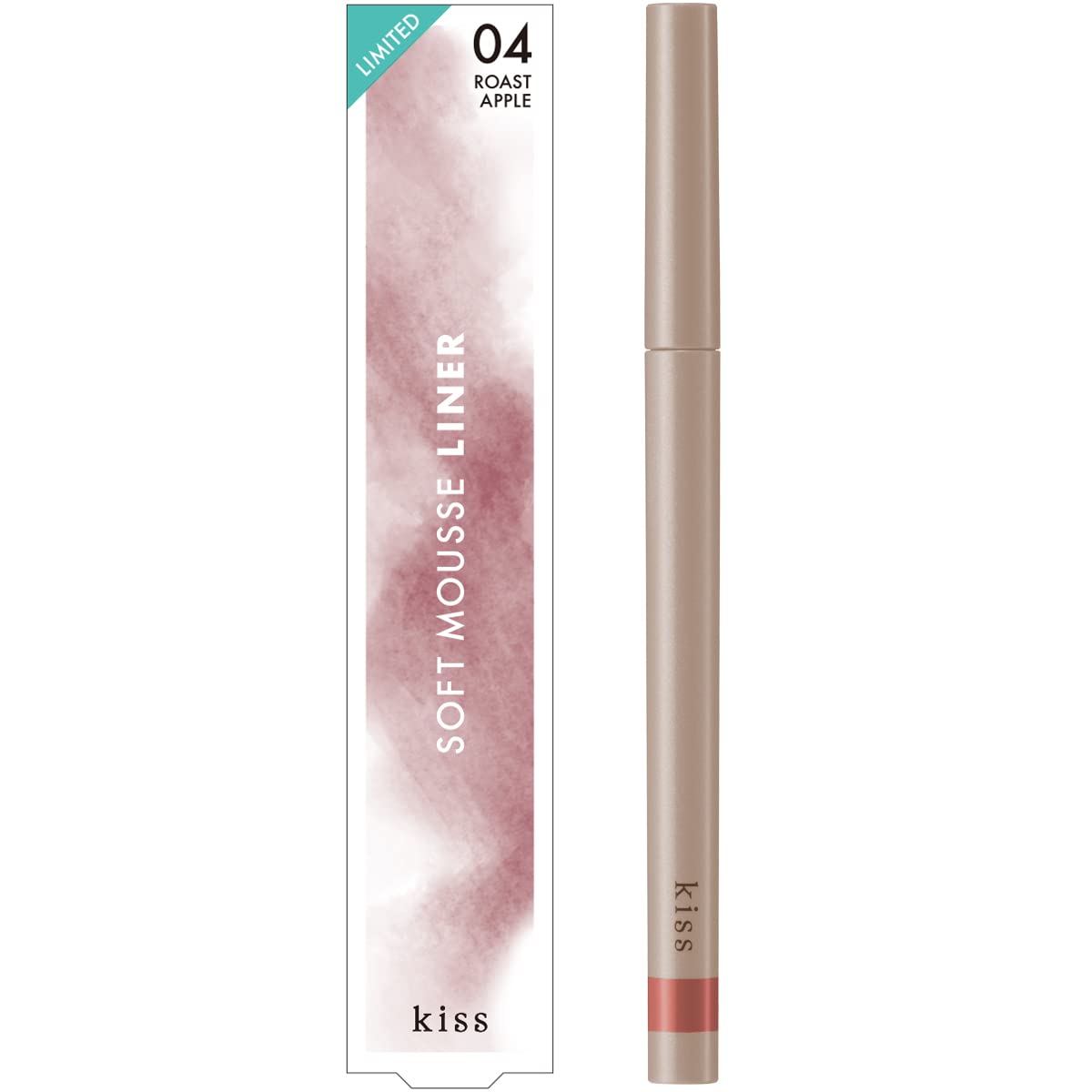 

Kiss Soft Mousse Liner X 04 Печёное яблоко тускло-красный, который мягко осветляет и оживляет 0,35 г кожу.