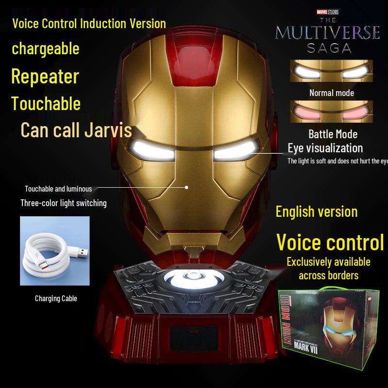 Κράνος Iron Man MK5 με Φωνητικό Έλεγχο, Αυτόματο Άνοιγμα, Φωτεινά Χαρακτηριστικά & Μοντέλο Χεριού Cosplay Props